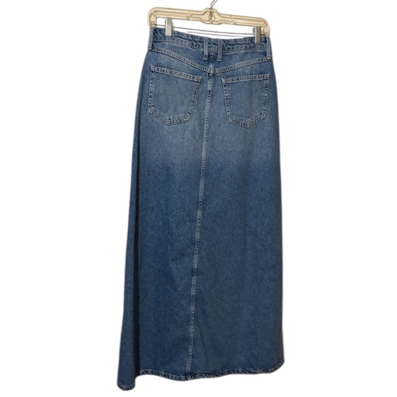 Free People We the Free Come as You Are Denim Maxi Skirt in Blue Sapphire Size 2 - Picture 13 of 13
